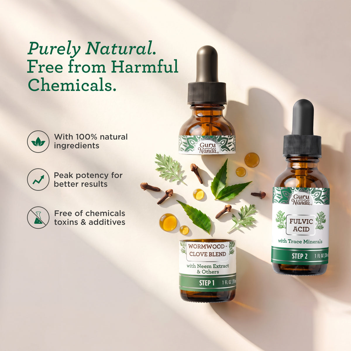 Gutcleanse With Wormwood, Clove &amp; Fulvic Acid — 2-Step Supplement