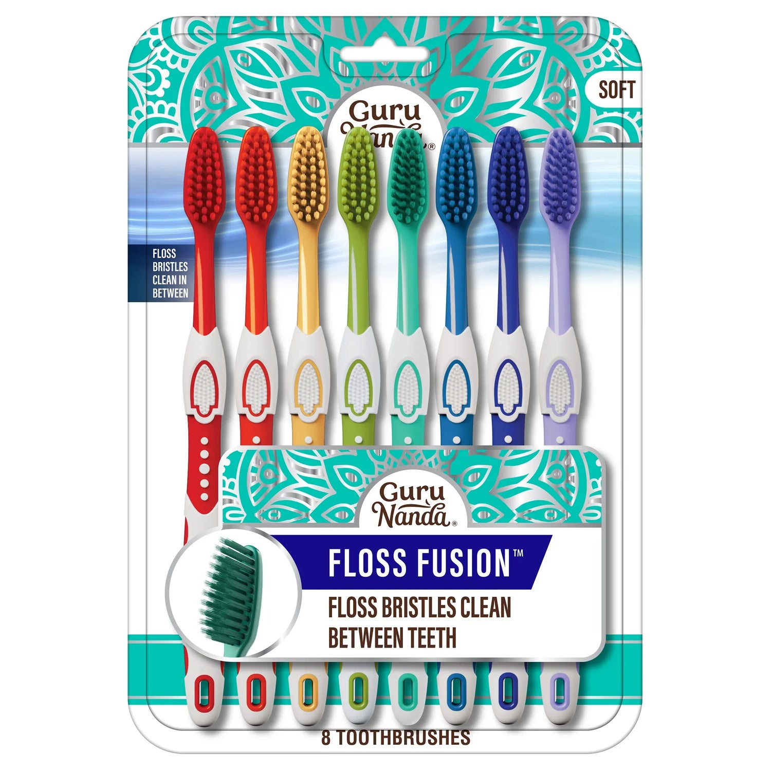 Floss Fusion Toothbrushes – 8 Pack