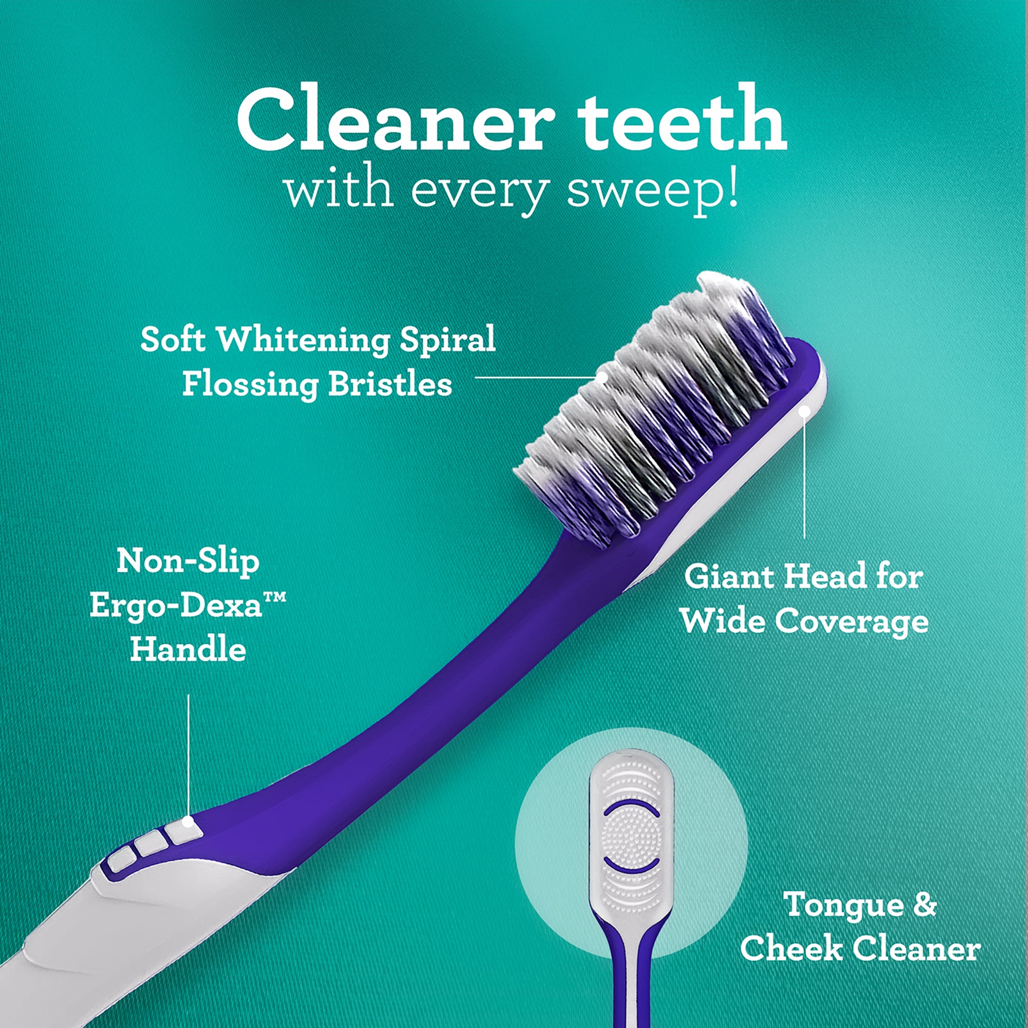 Gentle Giant Whitening Spiral Toothbrush (1 Pack)