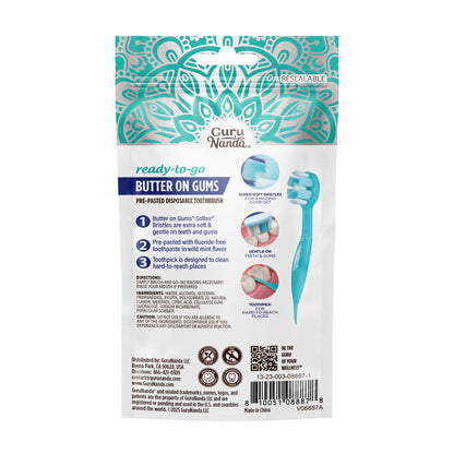 Brosses à dents pré-collées au beurre pour les gencives prêtes à l&