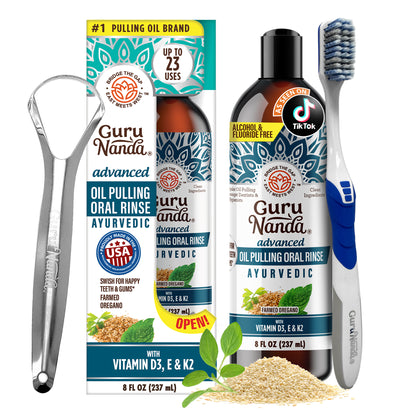 Huile de traction pour dents et gencives à formule avancée, 8 fl oz - 1 paquet 