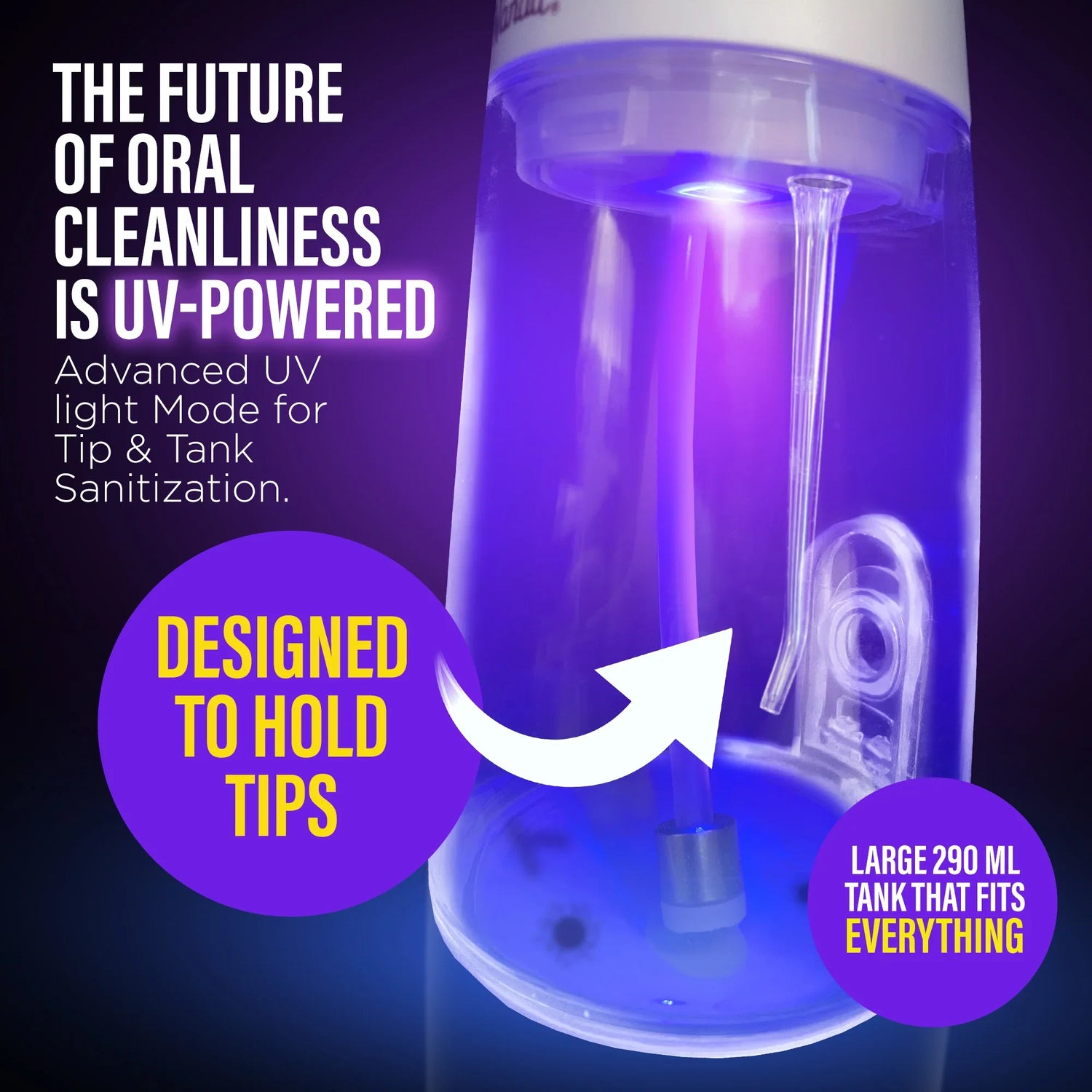 Irrigador bucal avanzado (con luz ultravioleta) enjuague bucal