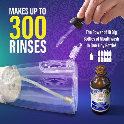 Irrigador bucal avanzado (con luz ultravioleta) + enjuague bucal concentrado