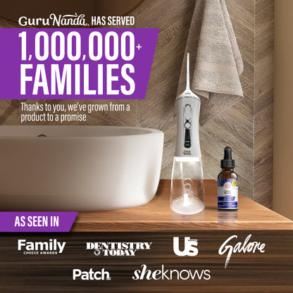 Irrigador bucal avanzado (con luz ultravioleta) + enjuague bucal concentrado