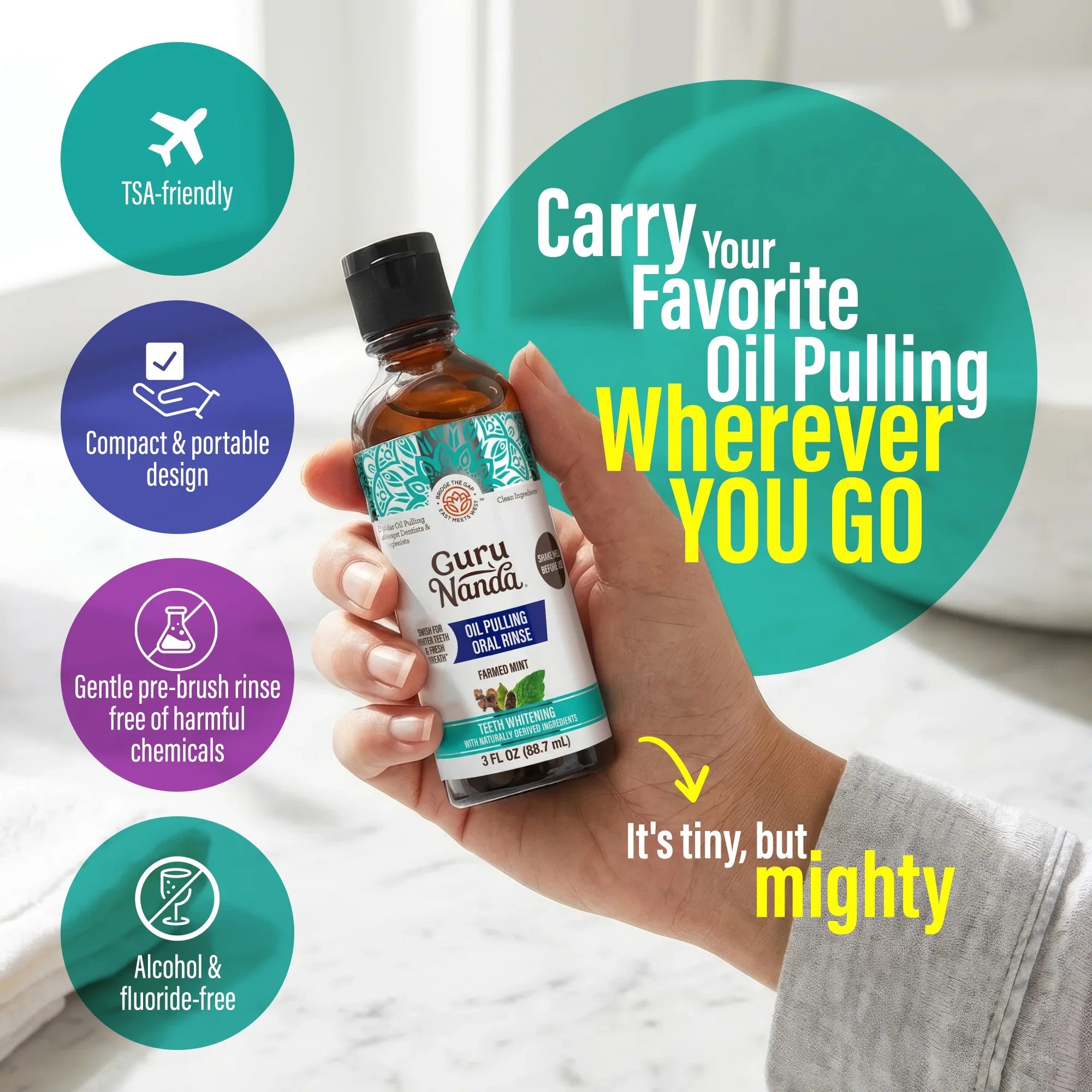 Coconut + Farmed Mint Pulling Oil | GuruNanda