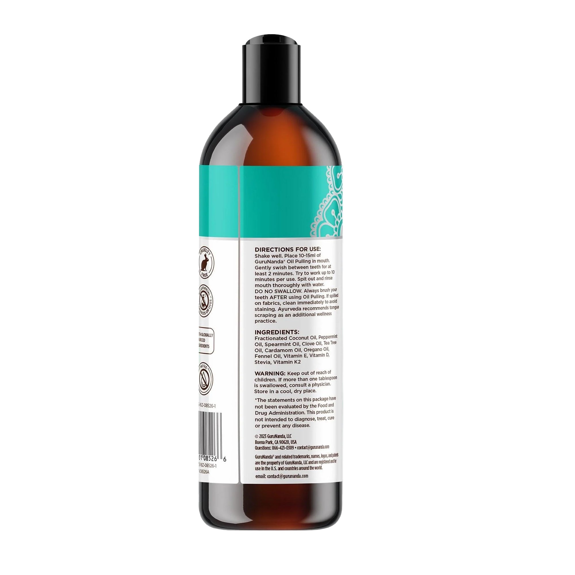 Cocomint Pulling Oil with 7 Essential Oils & Vitamins D3, E & K2, 8 oz - 6 Pk