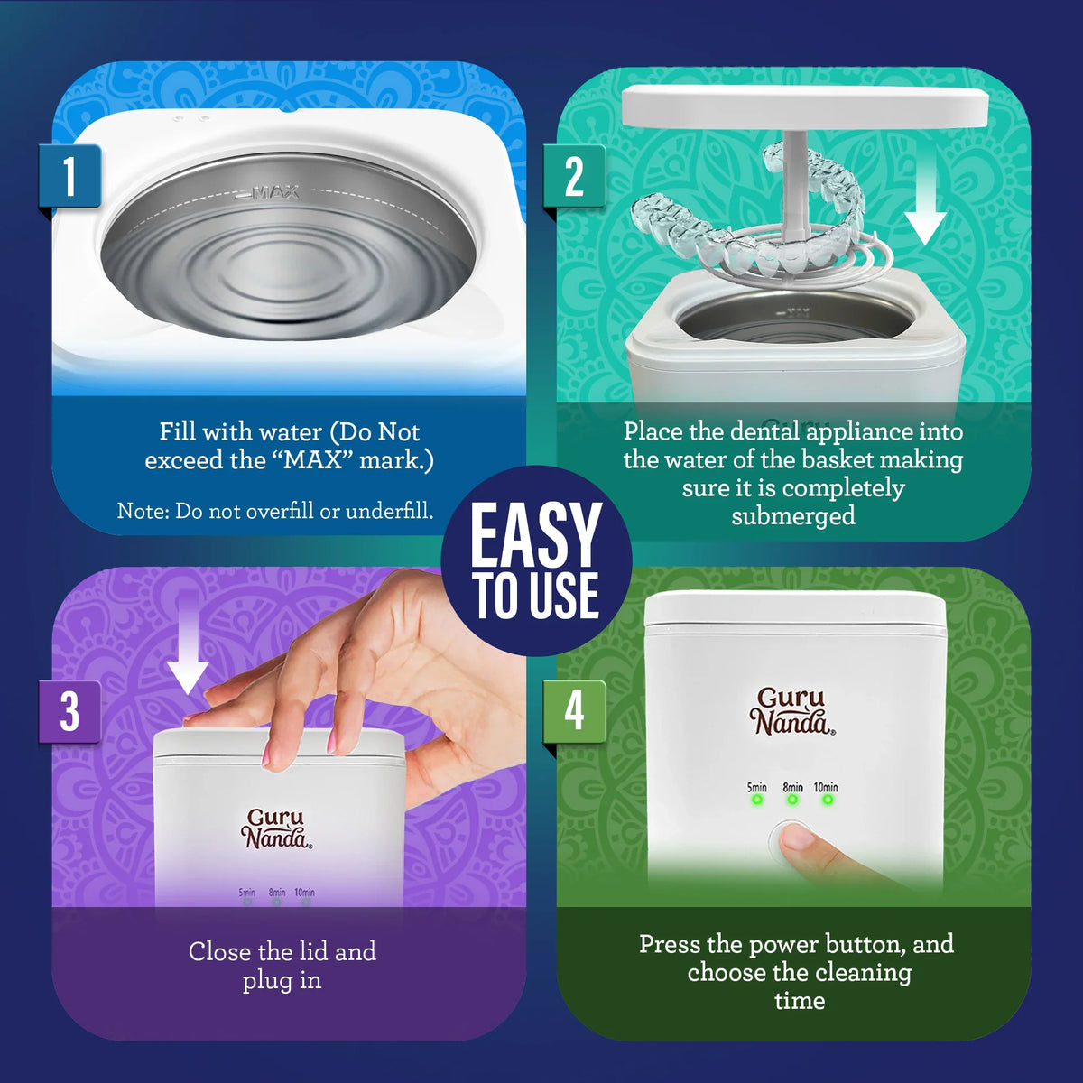 Retainer & Denture Cleaning Pod | GuruNanda
