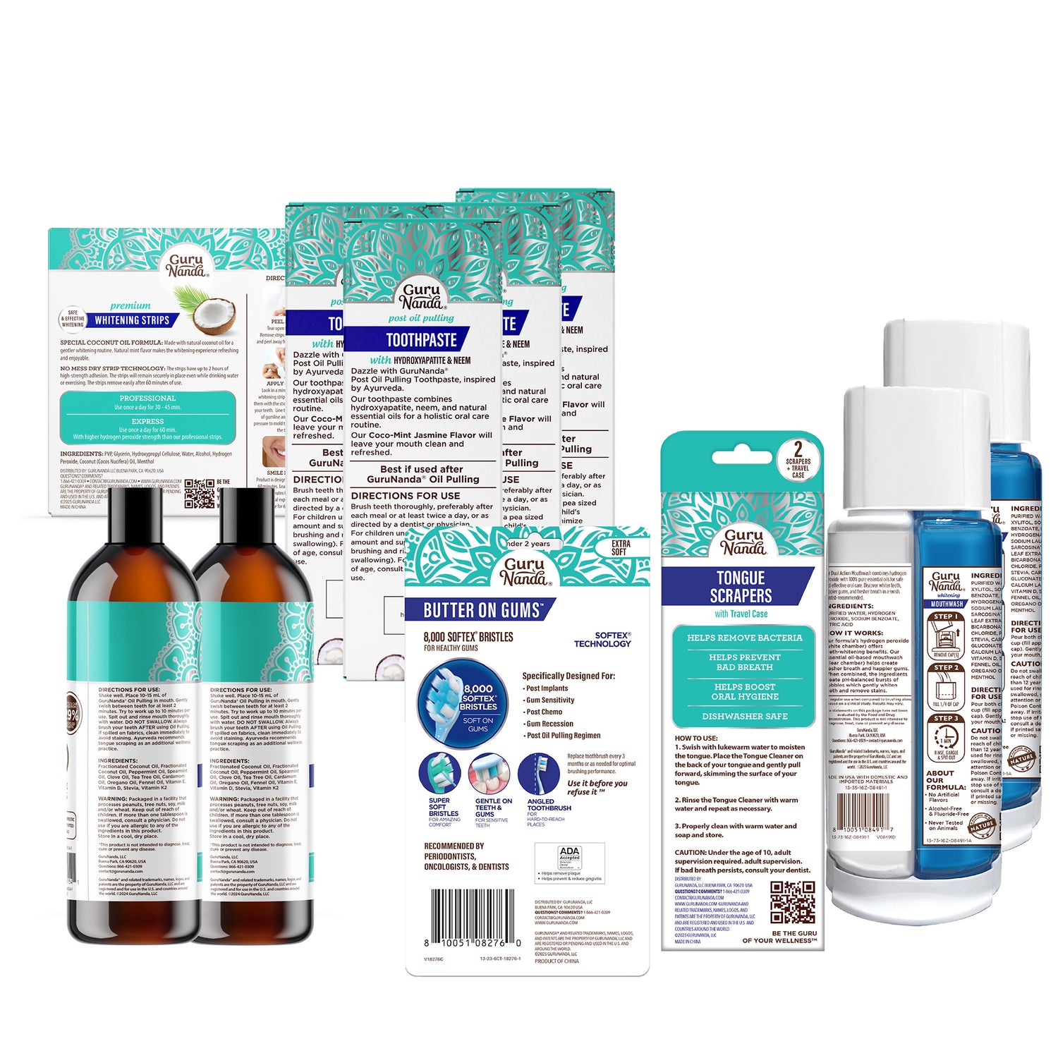 Kit completo de cuidado bucal familiar