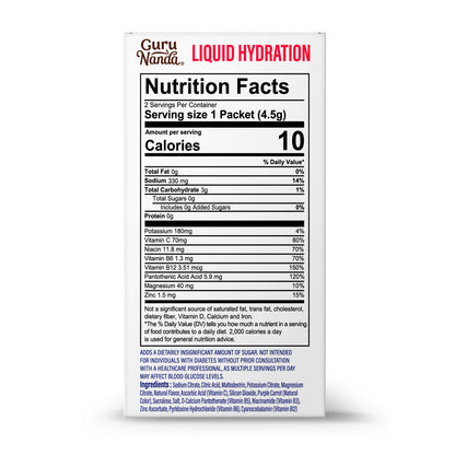 Liquid Hydration Electrolyte Drink Mix, Watermelon - 48 Count