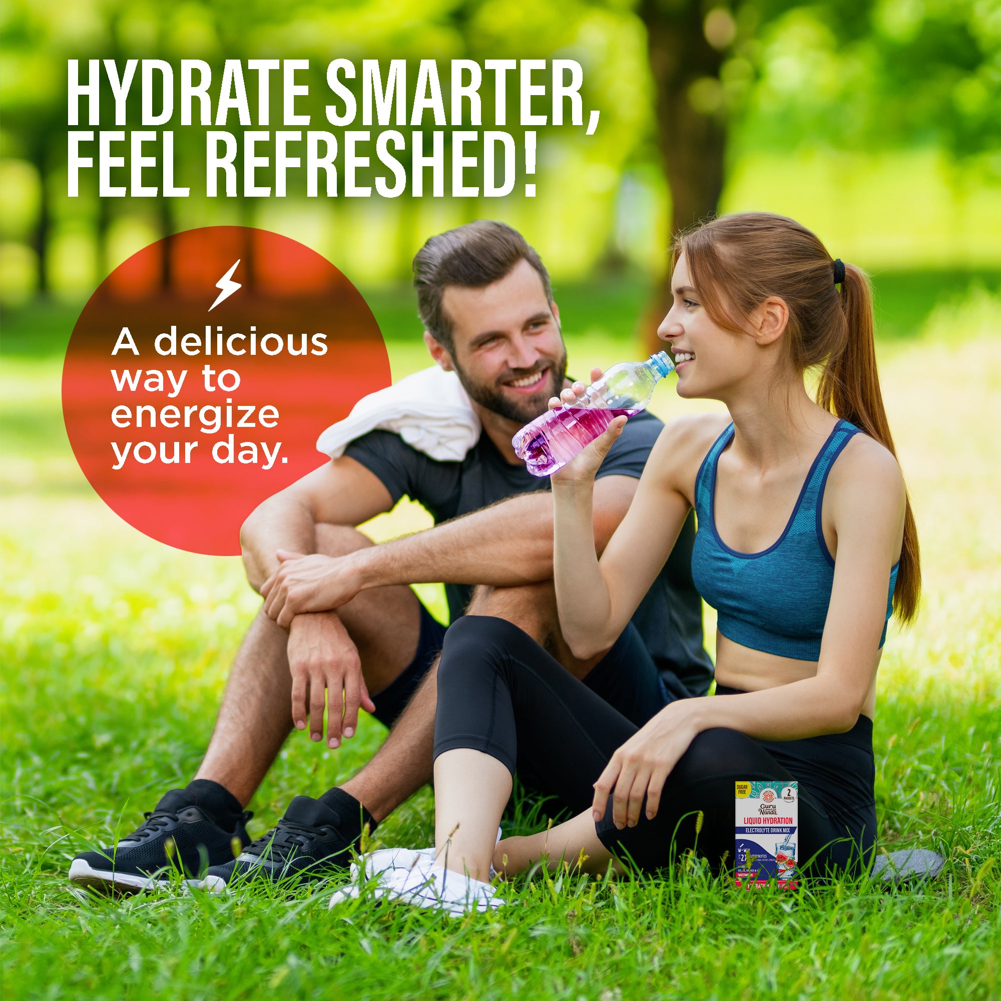 Liquid Hydration Electrolyte Drink Mix, Watermelon - 48 Count