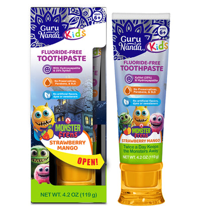 Kids Toothpaste with Xylitol &amp; Hydroxyapatite, Strawberry Mango – 4.2 oz