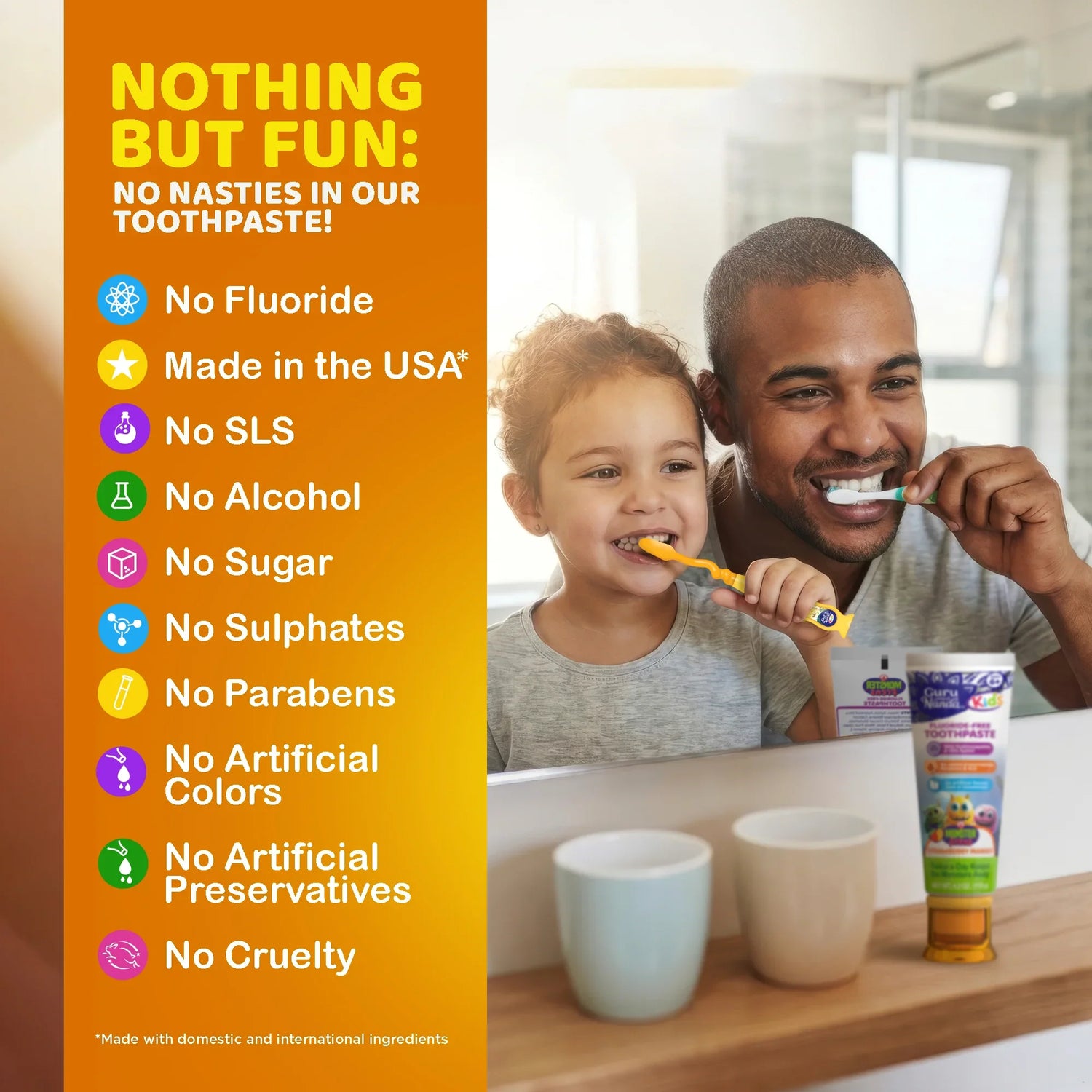 Kids Toothpaste with Xylitol &amp; Hydroxyapatite, Strawberry Mango – 4.2 oz – 3 Pack