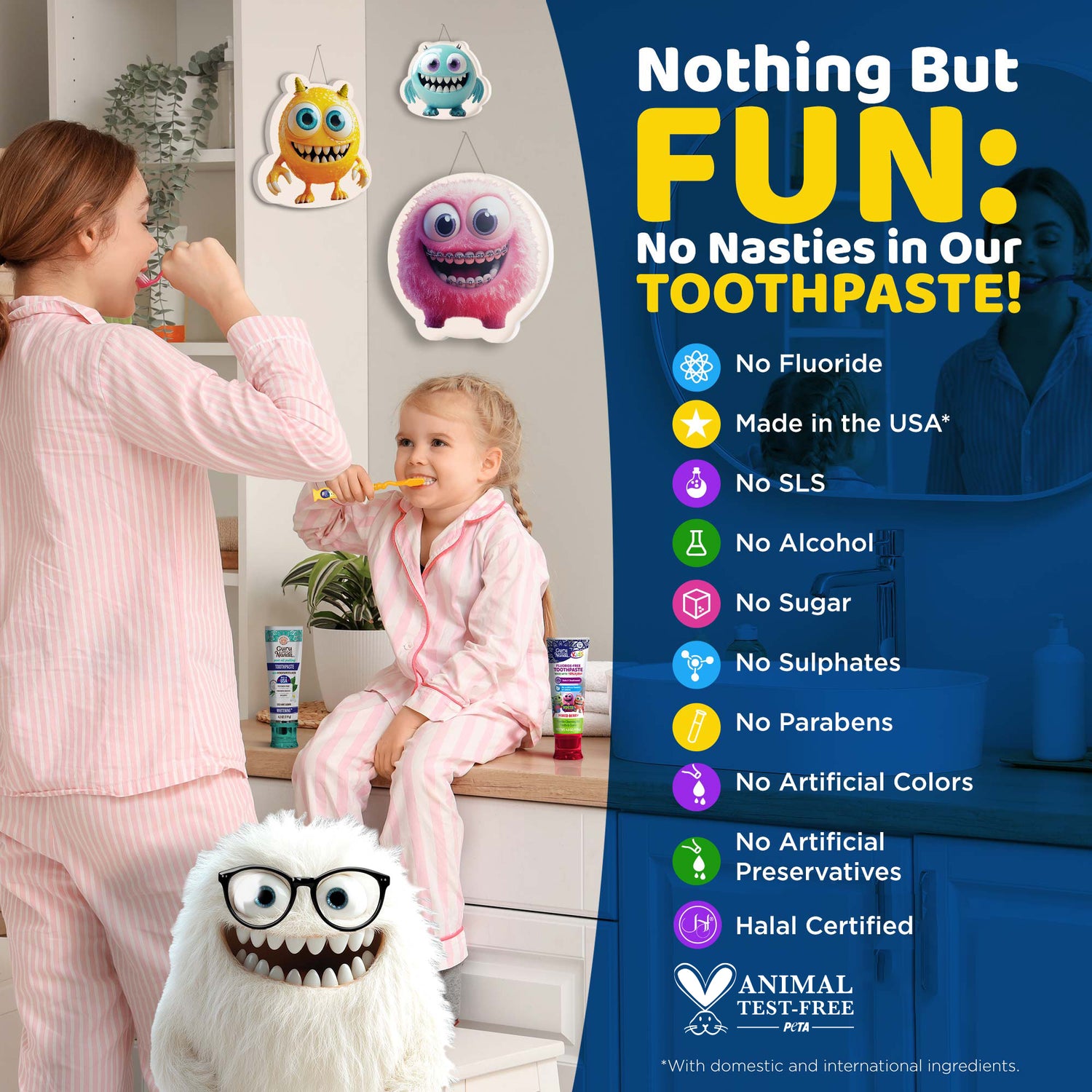 Fluoride-Free Toddler Toothpaste with 10% Xylitol - Mixed Berry Flavor - 4.2 oz
