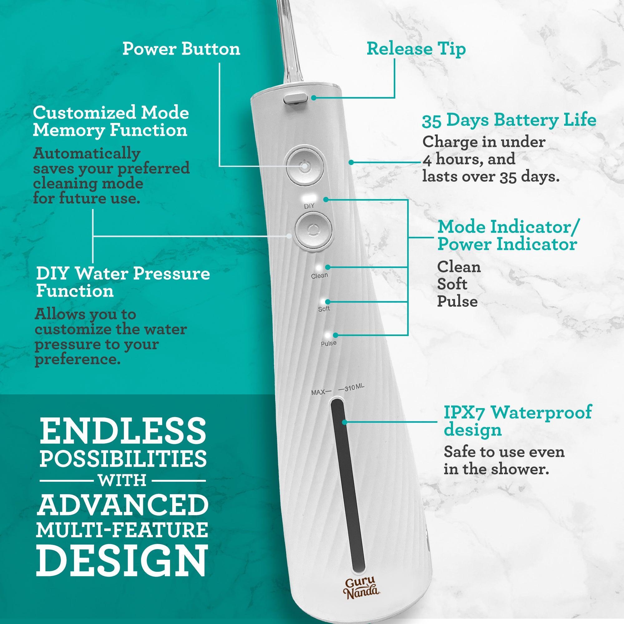 Cepillo de dientes sónico portátil e irrigador bucal Lion &amp;amp; Lamb 2.0 - Blanco