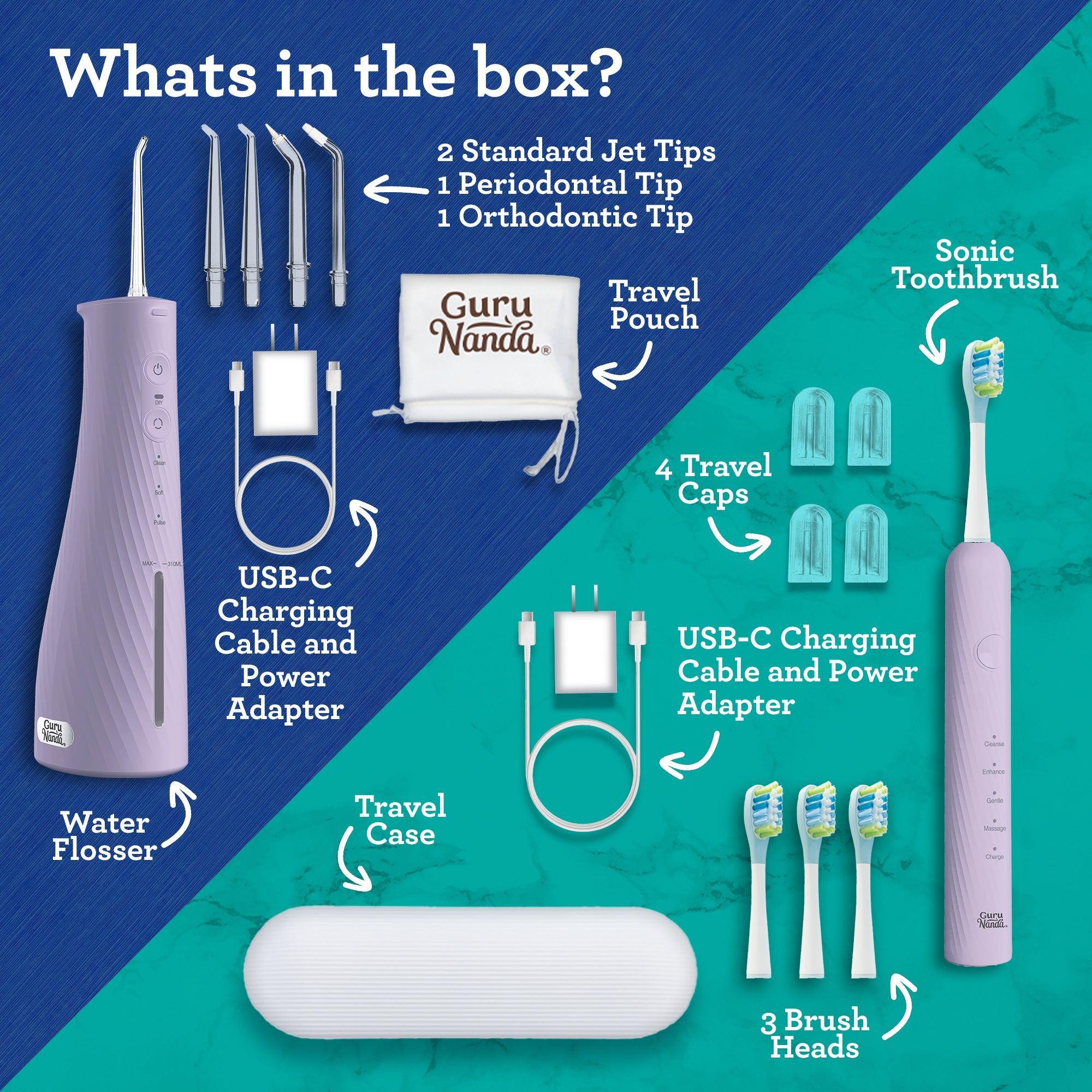 Cepillo de dientes sónico portátil e irrigador bucal Lion &amp;amp; Lamb 2.0 - Lavanda