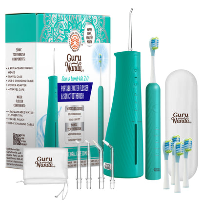 Lion &amp; Lamb 2.0 Portable Sonic Toothbrush &amp; Water Flosser - Teal