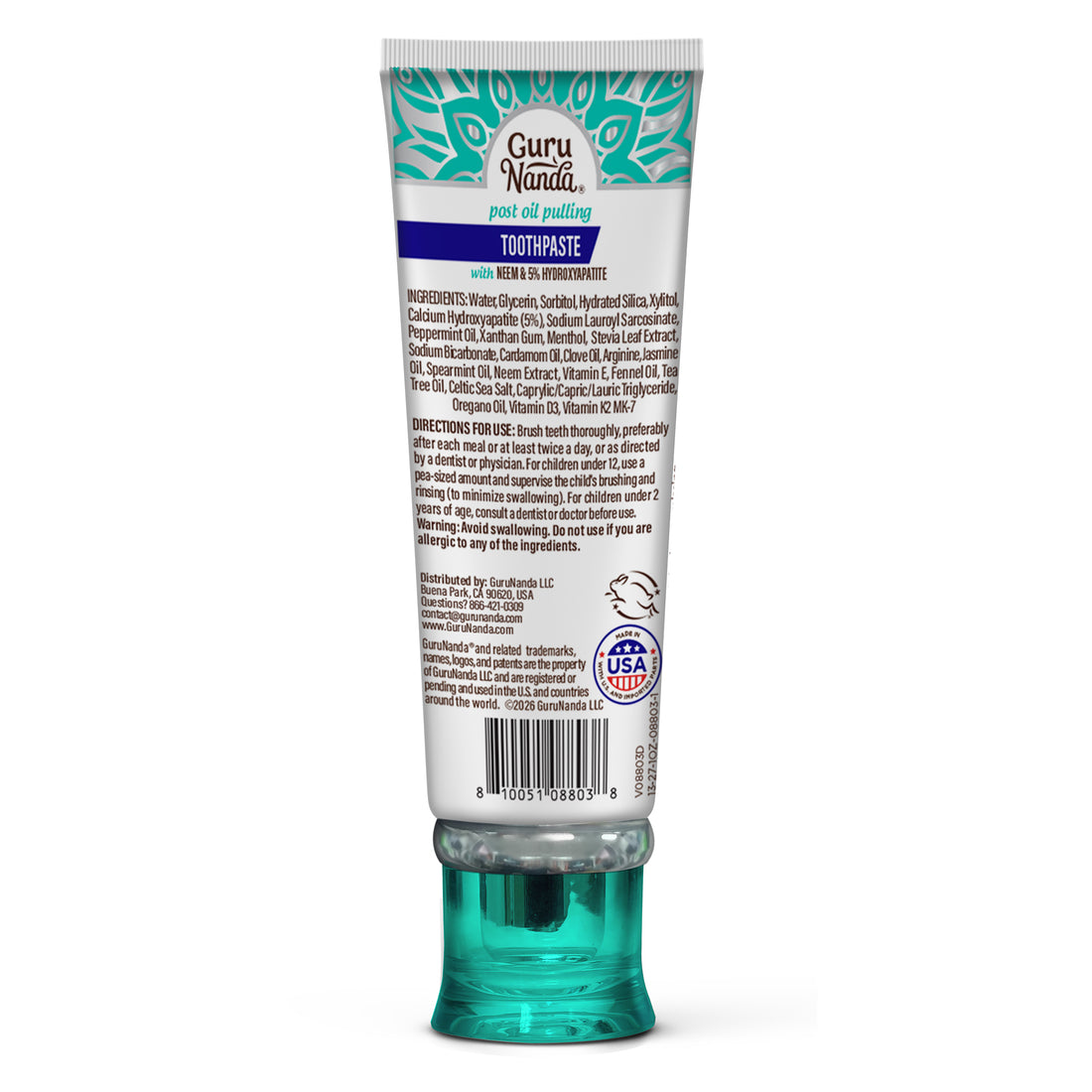 Travel-Size Fluoride-Free Whitening Toothpaste with Neem &amp; Hydroxyapatite