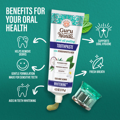 Travel-Size Hydroxyapatite &amp; Neem Whitening Toothpaste, Fluoride Free – 1 oz