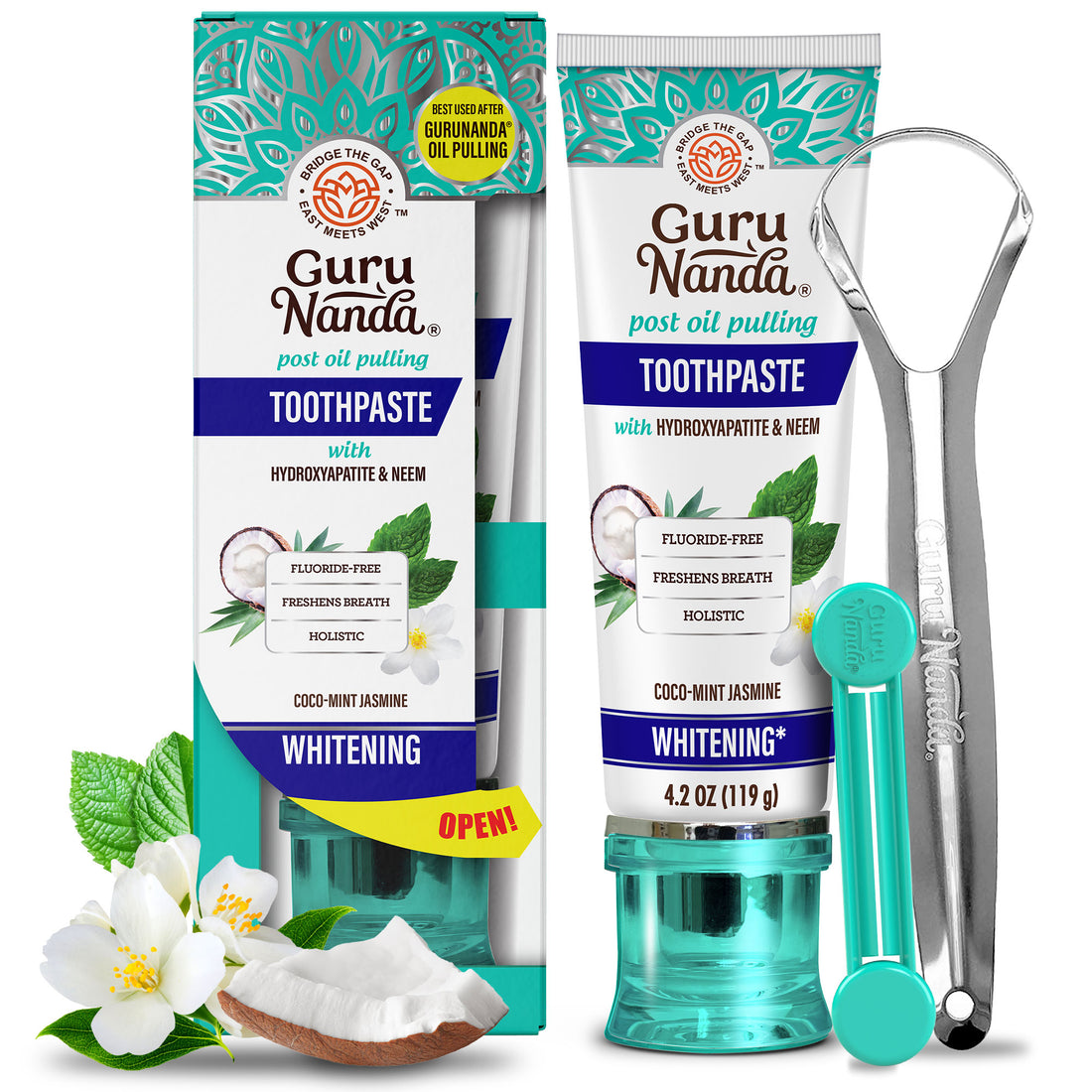 Fluoride Free Whitening Toothpaste with Hydroxyapatite - 1 Pk