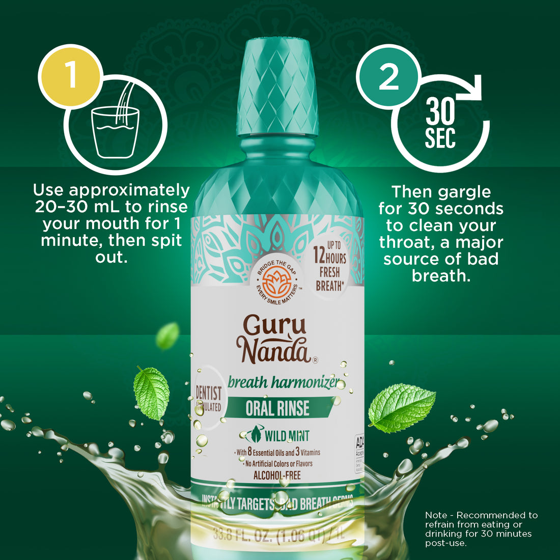Enjuague bucal Oral Rinse Breath Harmonizer - Menta silvestre (950 ml)