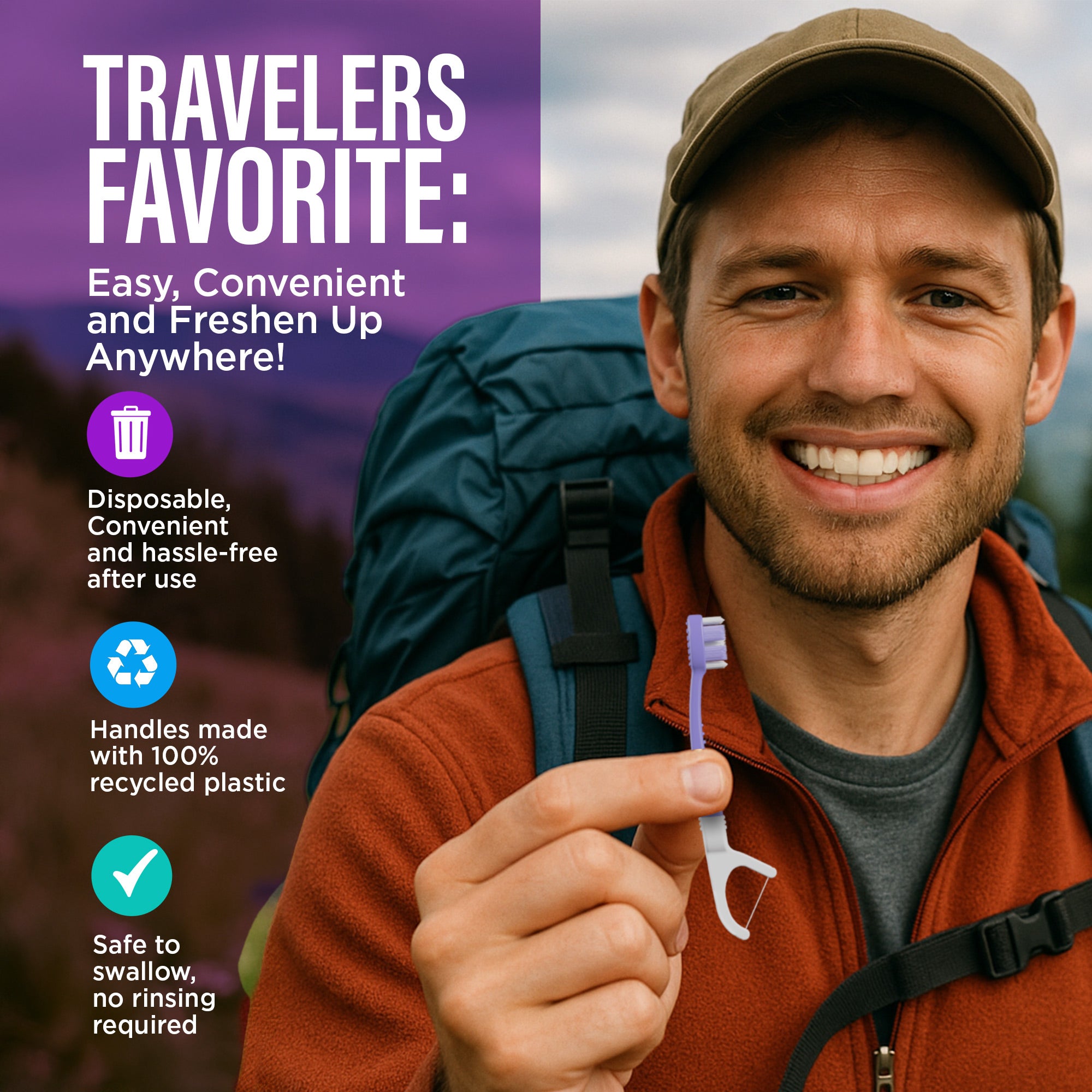 6-in-1 Ready to Go Butter on Gums Pre-Pasted Toothbrushes 2.0 - 21 Count