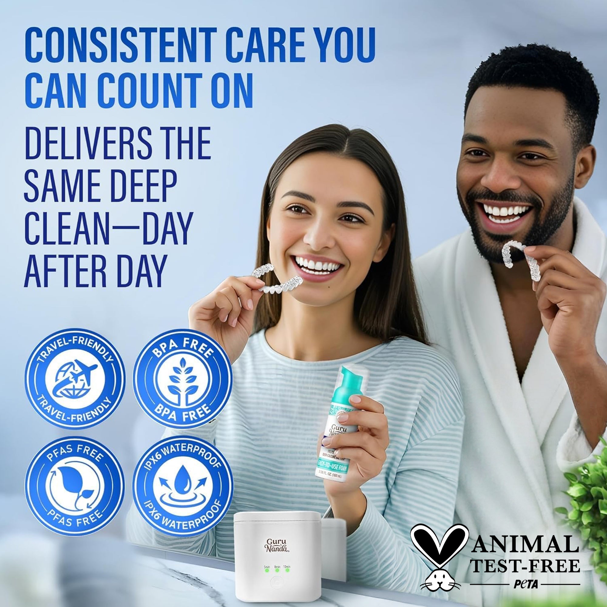 Retainer, Denture &amp; Aligner Foam Cleaner &amp; Cleaning Pod