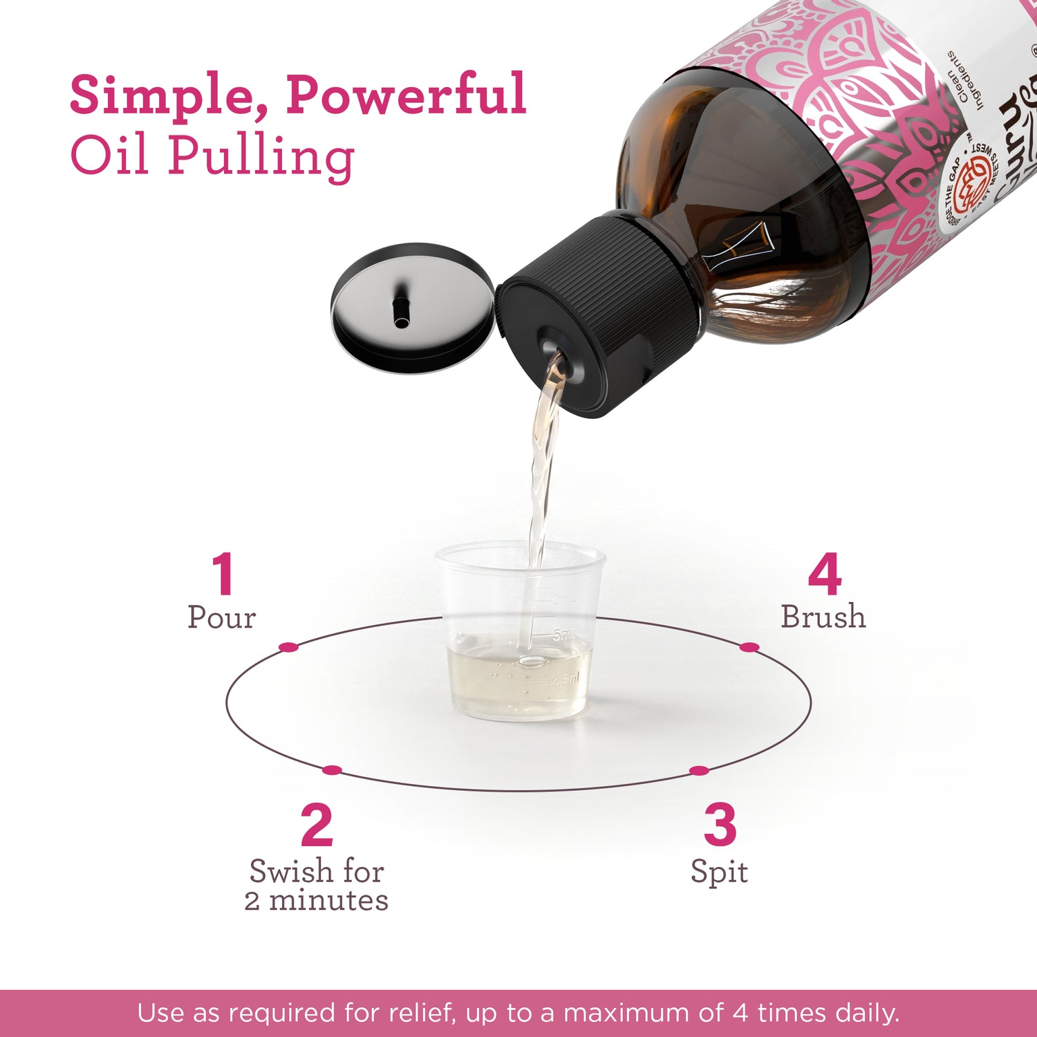 Oral Pain Relief Oil Pulling – 8 fl. oz.