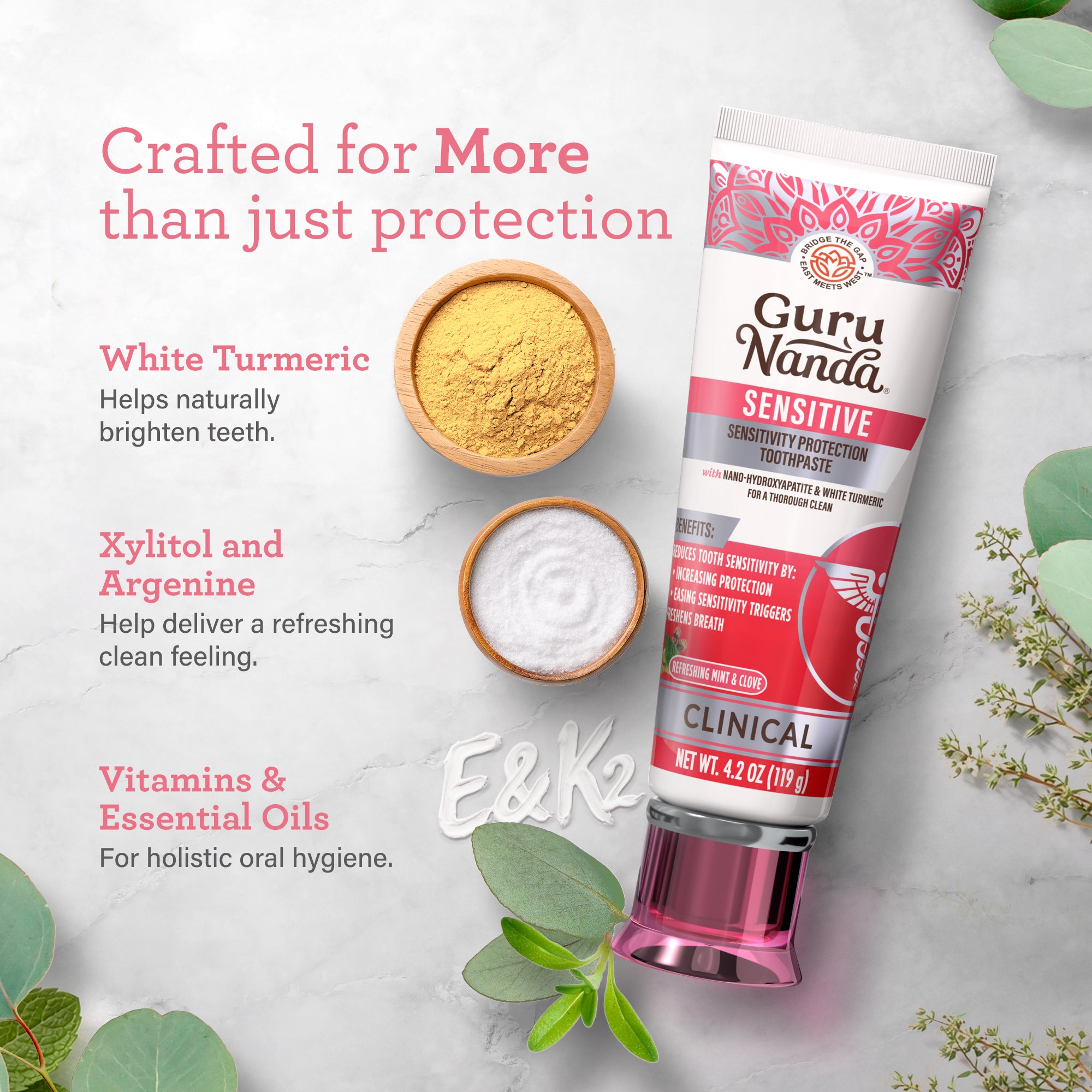 Nano-Hydroxyapatite & White Turmeric Sensitive Toothpaste – 4.2 oz