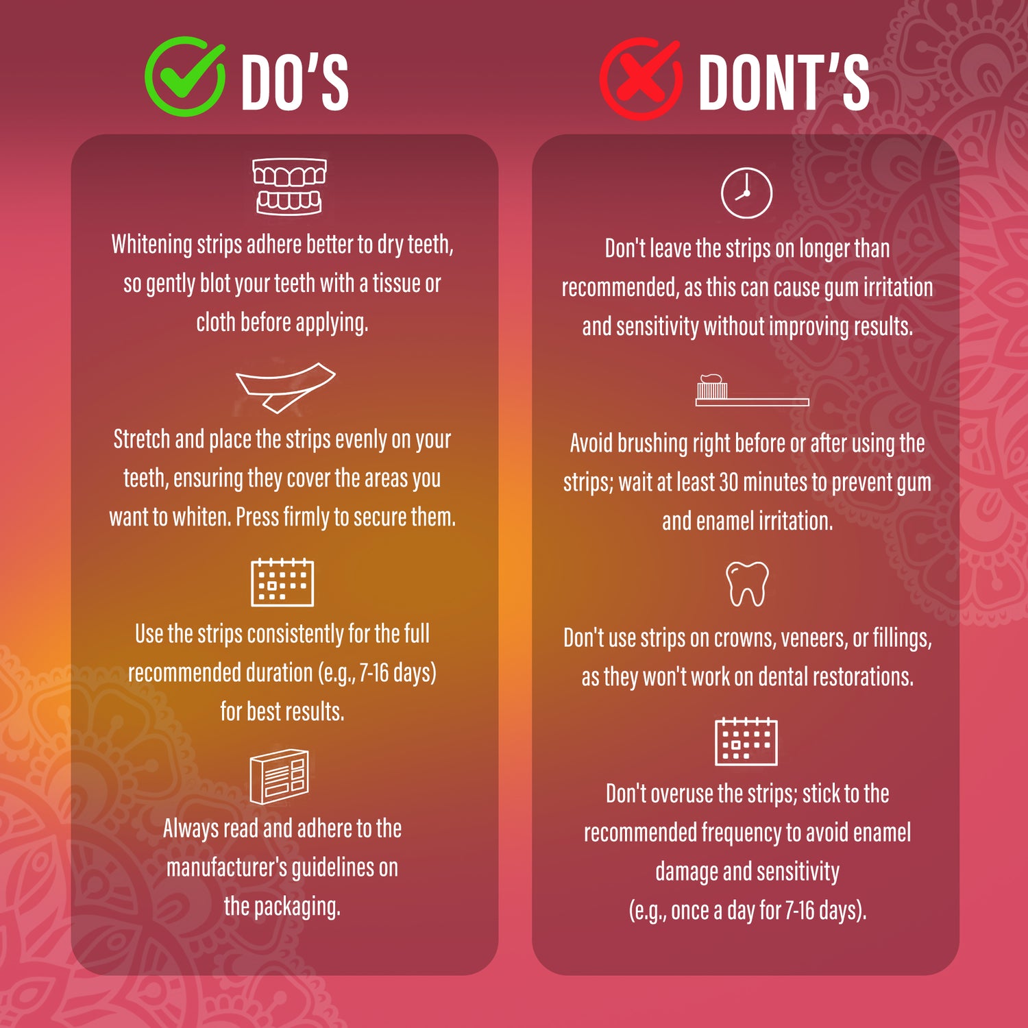 Sensitive Whitening Strips – 16 Treatments