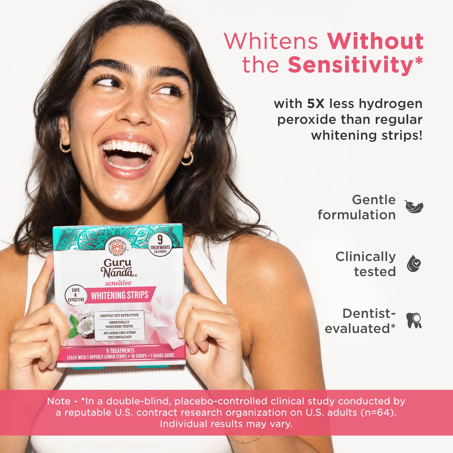 Sensitive Whitening Strips – 9 Day Treatment