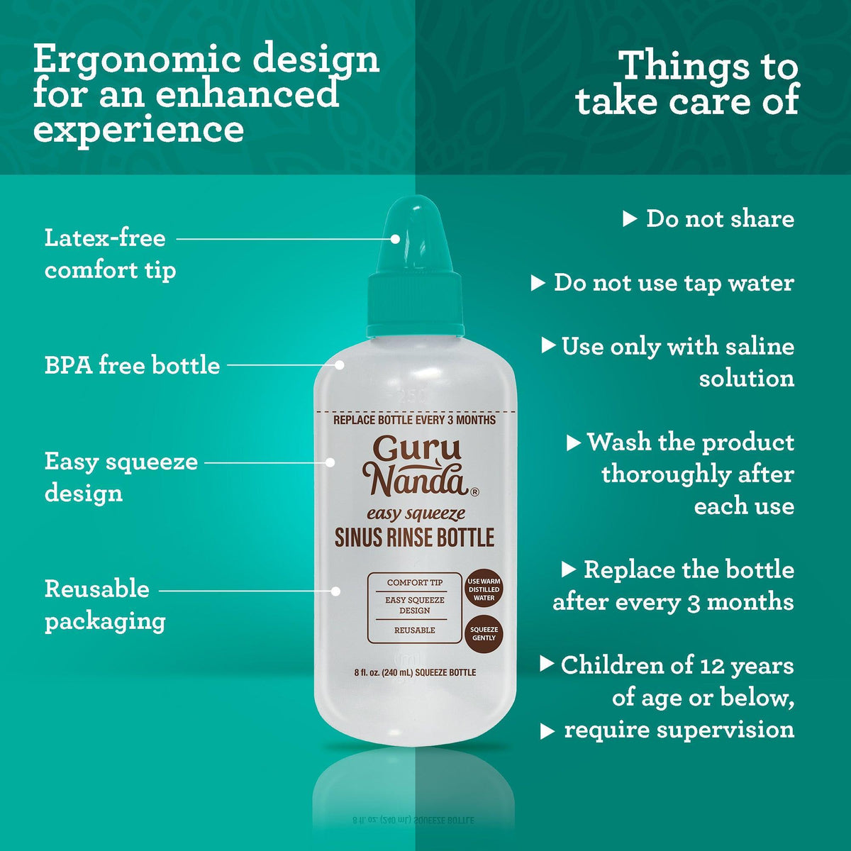 Sinus Rinse Bottle – GuruNanda