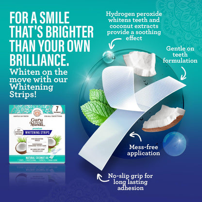 Total Smile Makeover Regular Kit - 8oz Cocomint Pulling Oil + Dual Barrel Mouthwash + Whitening Strips + 6 Pack Butter on Gums Toothbrush + 7 Oil Pulling Travel Sachets