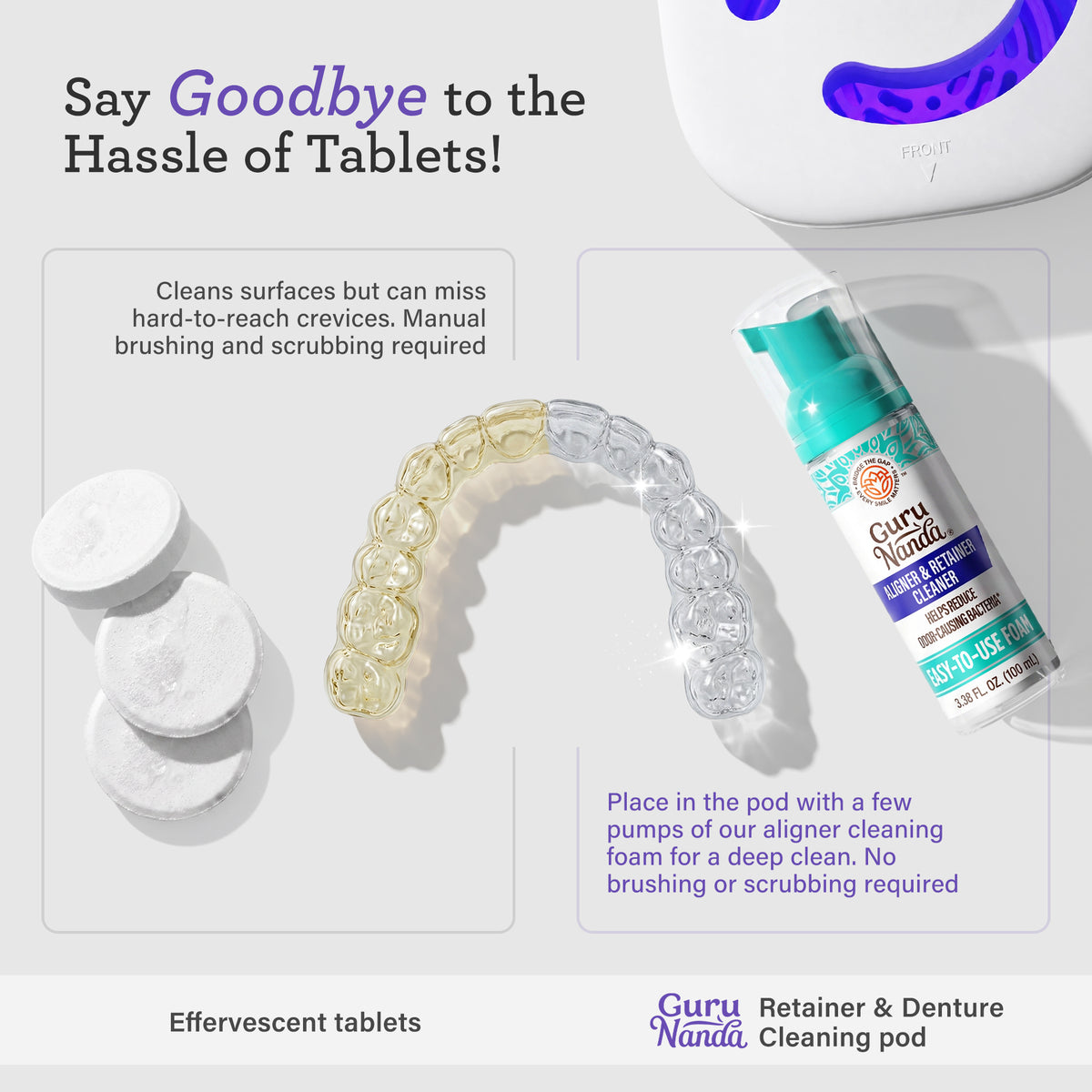 Retainer &amp; Denture Cleaning Pod