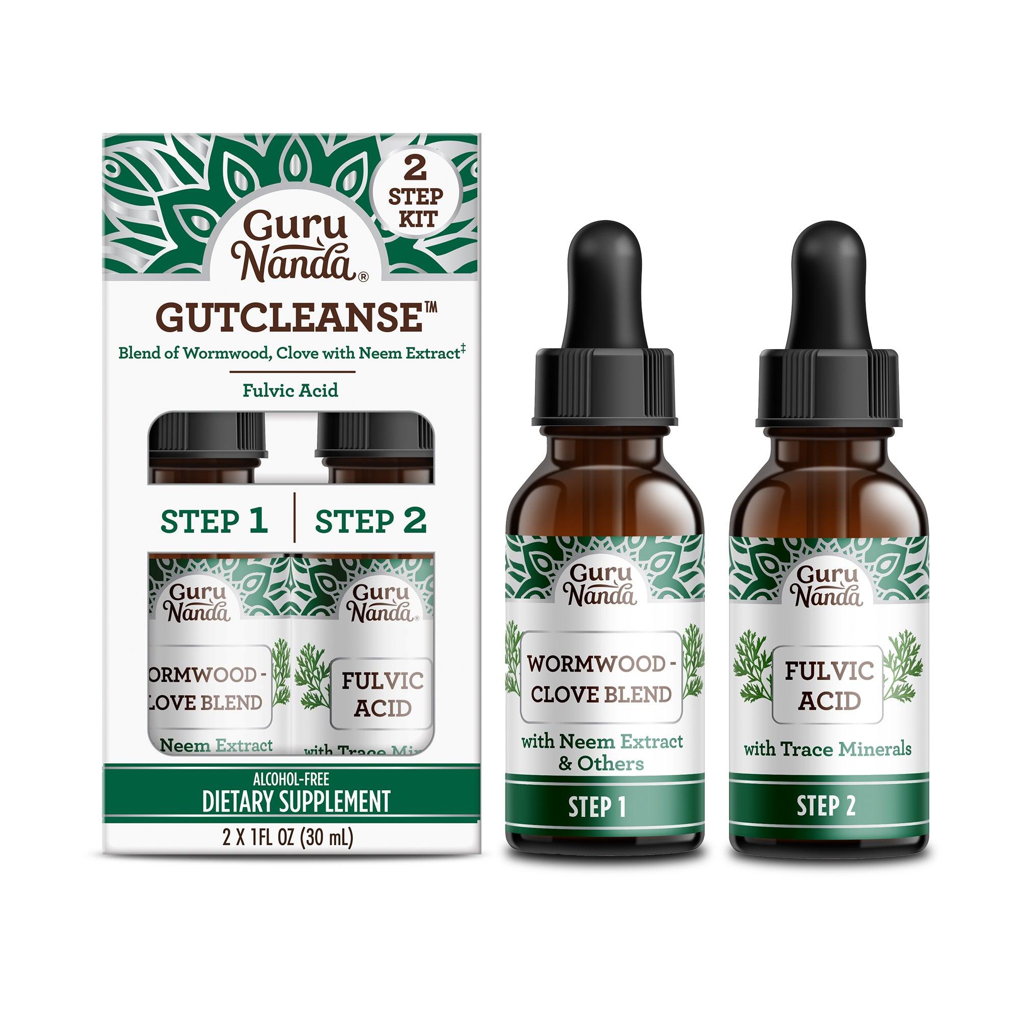 Gutcleanse with Wormwood, Clove &amp; Fulvic Acid - 2 Step Supplement