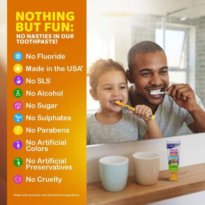 Kids Toothpaste with Xylitol &amp; Hydroxyapatite, Strawberry Mango – 0.98 oz