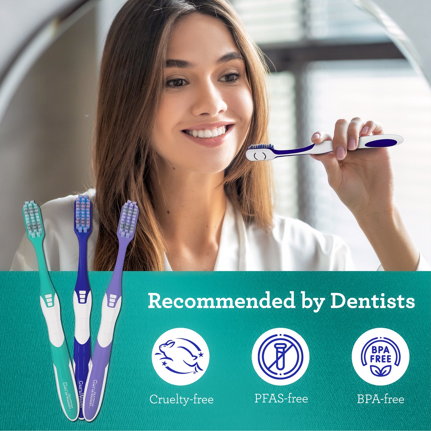 Gentle Giant Whitening Spiral Toothbrush - 4 Count