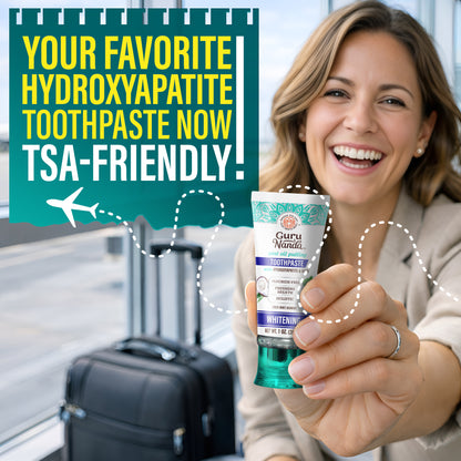 Pasta de Dientes Blanqueadora con Hidroxiapatita y Neem Tamaño Viaje, Sin Flúor – 28 g