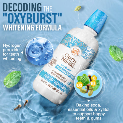 Oxyburst Whitening Oral Rinse Mouthwash - 1L