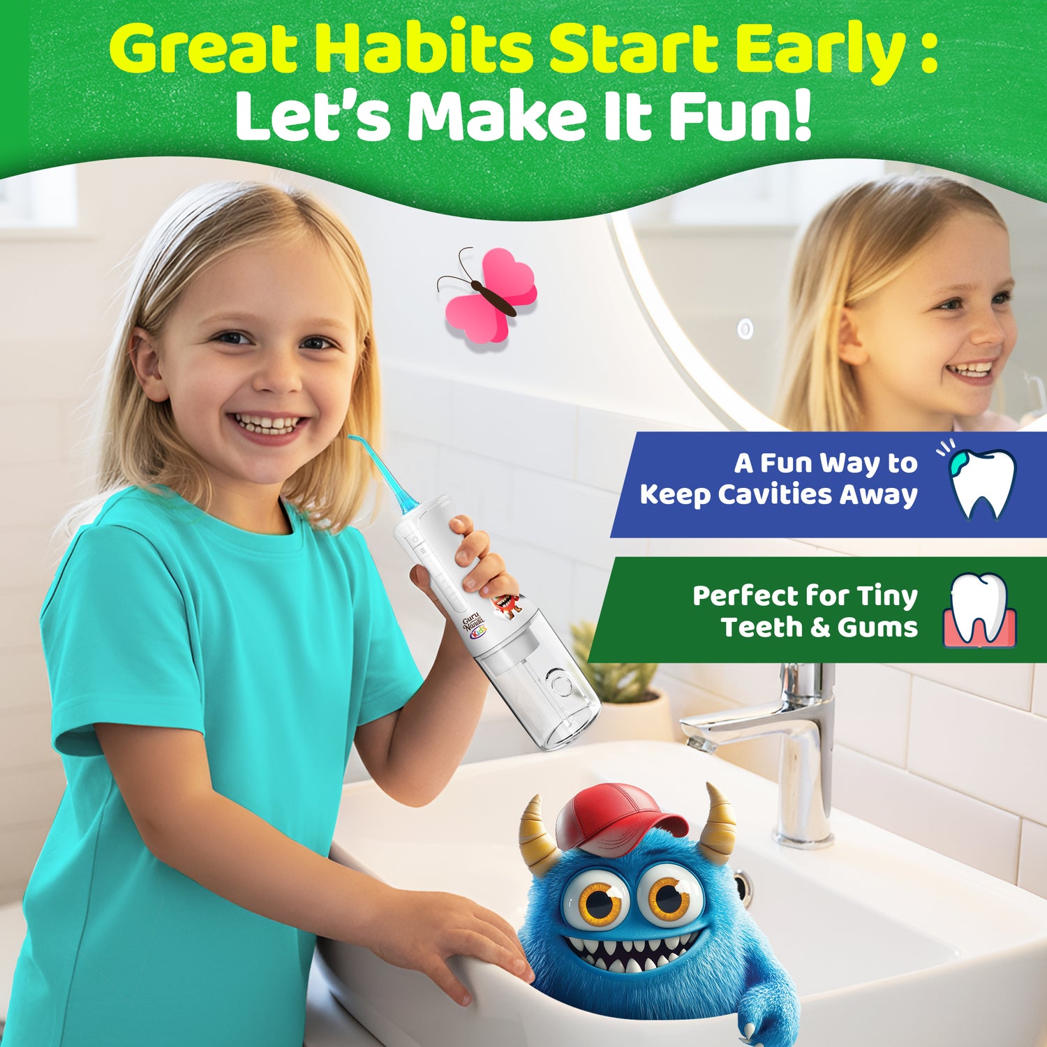 Kids Water Flosser Replacement Tips  - 6 Pack