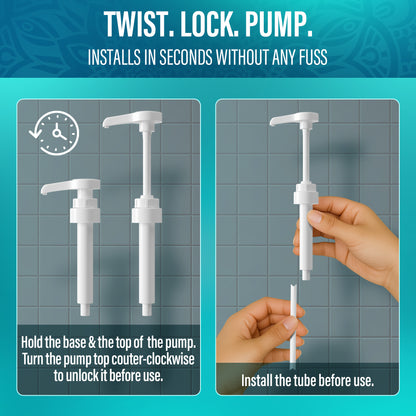 Mouthwash Dispenser Pump and Cup Holder for 16oz &amp; 1L