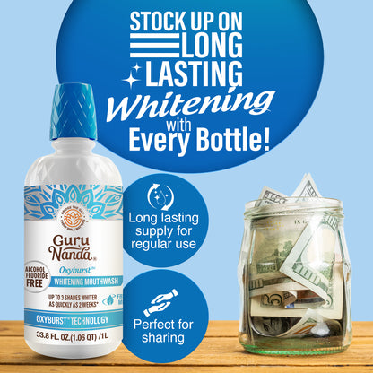 Oxyburst Whitening Oral Rinse Mouthwash - 1L