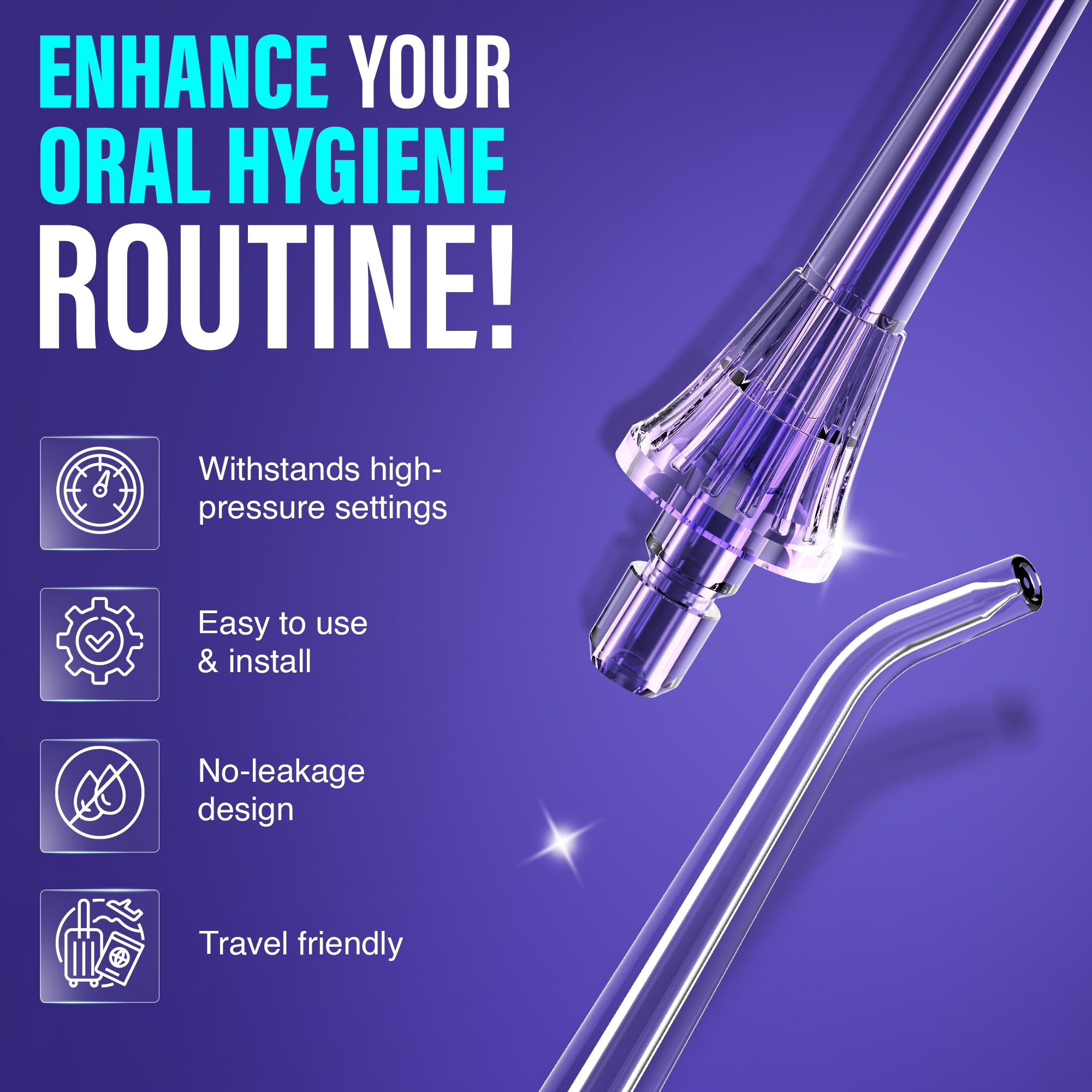 Replacement Water Flosser Tips for Model R3100/R3100A - 6 Pack