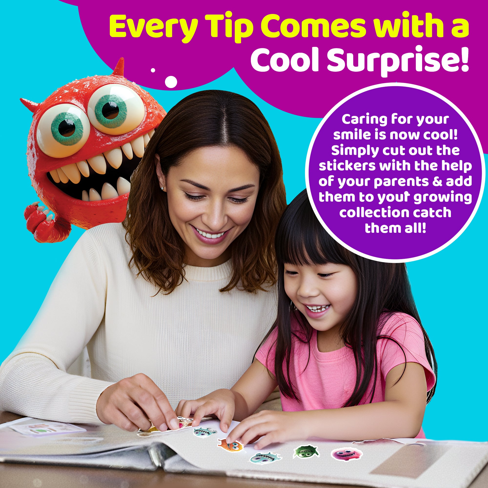 Kids Water Flosser Replacement Tips  - 6 Pack