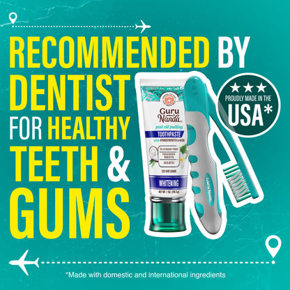 Pasta de Dientes Blanqueadora con Hidroxiapatita y Neem Tamaño Viaje, Sin Flúor – 28 g