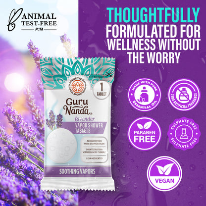 Pastillas de ducha de vapor de lavanda - 5 unidades