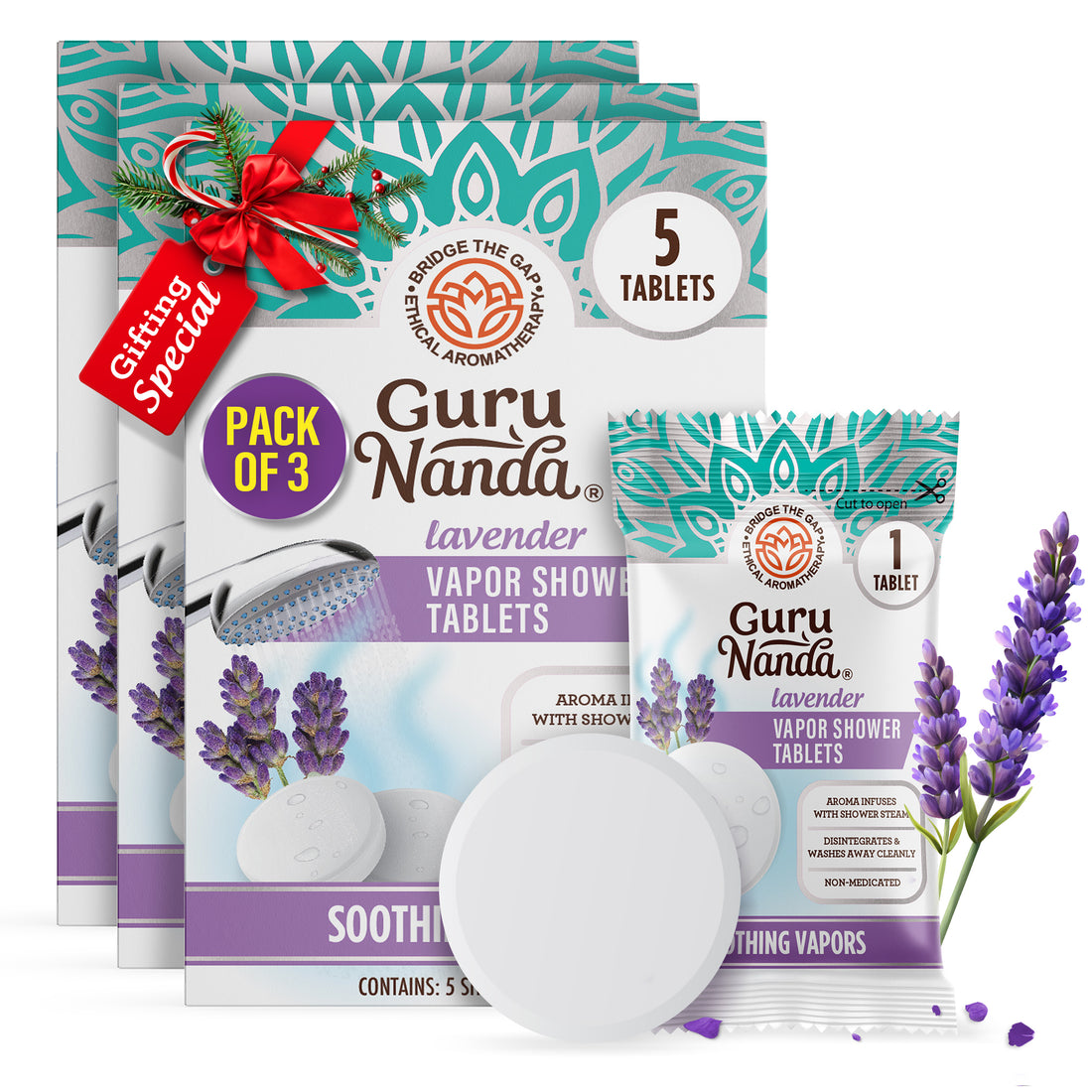 Lavender Vapor Shower Tablets - 15 Count (3 Pack)