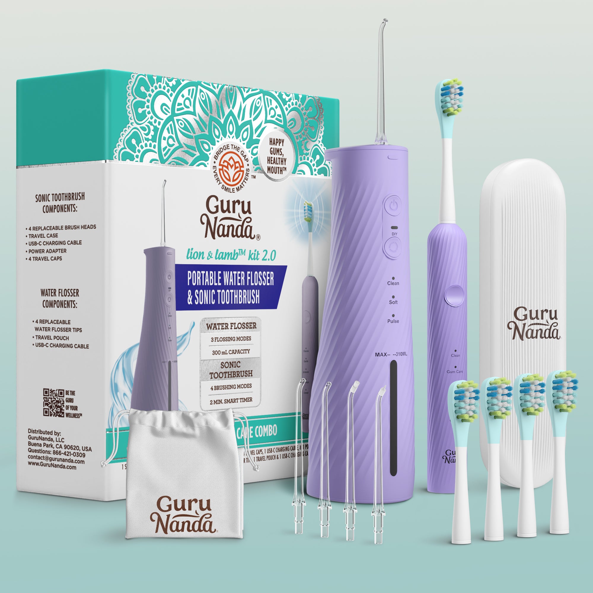 GuruNanda Lion & Lamb 2.0 Water Flosser Tips