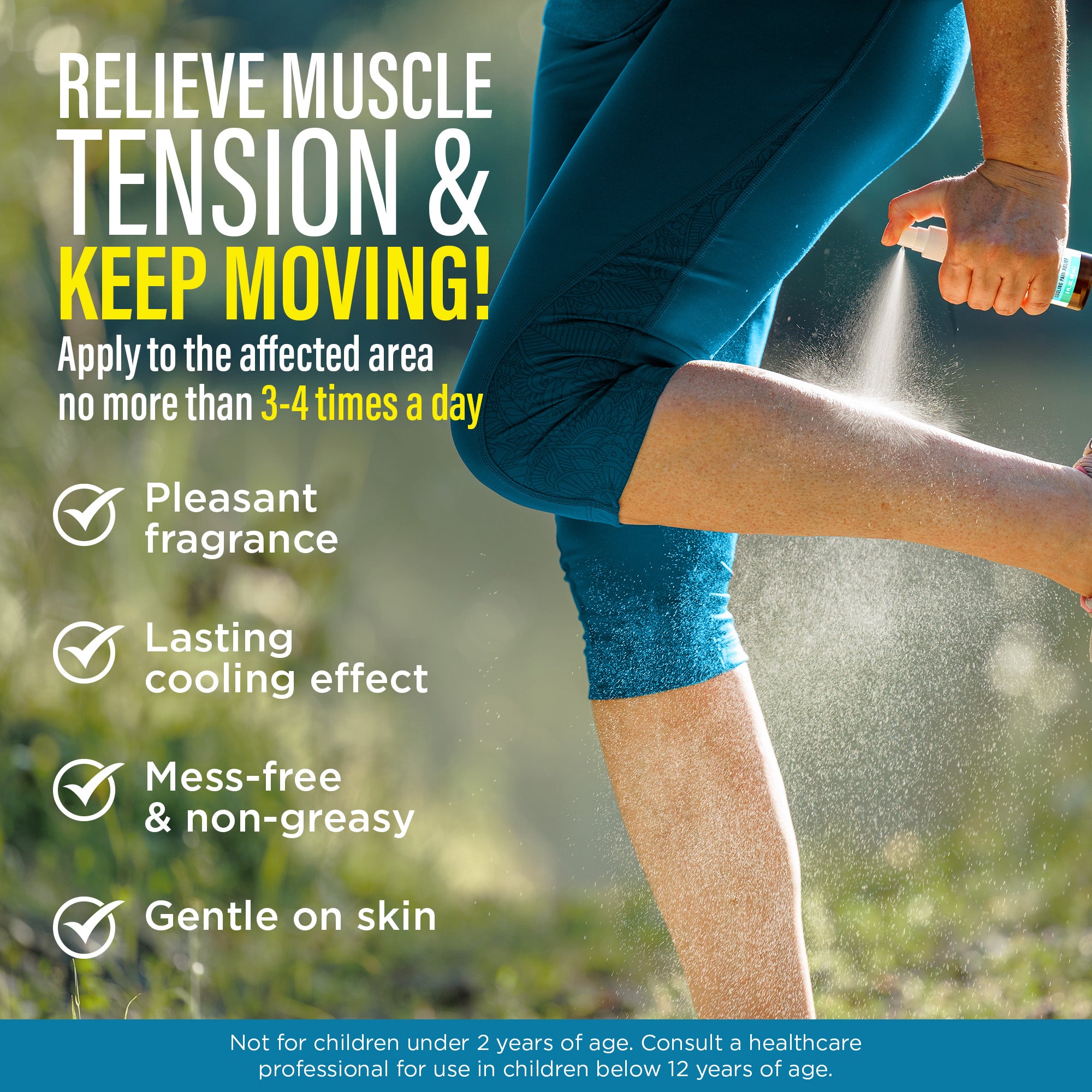 Menthol with Magnesium Cooling Pain Relief Spray - 2 oz