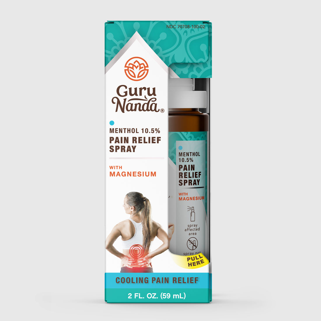 Spray analgésique rafraîchissant au menthol et au magnésium - 2 oz