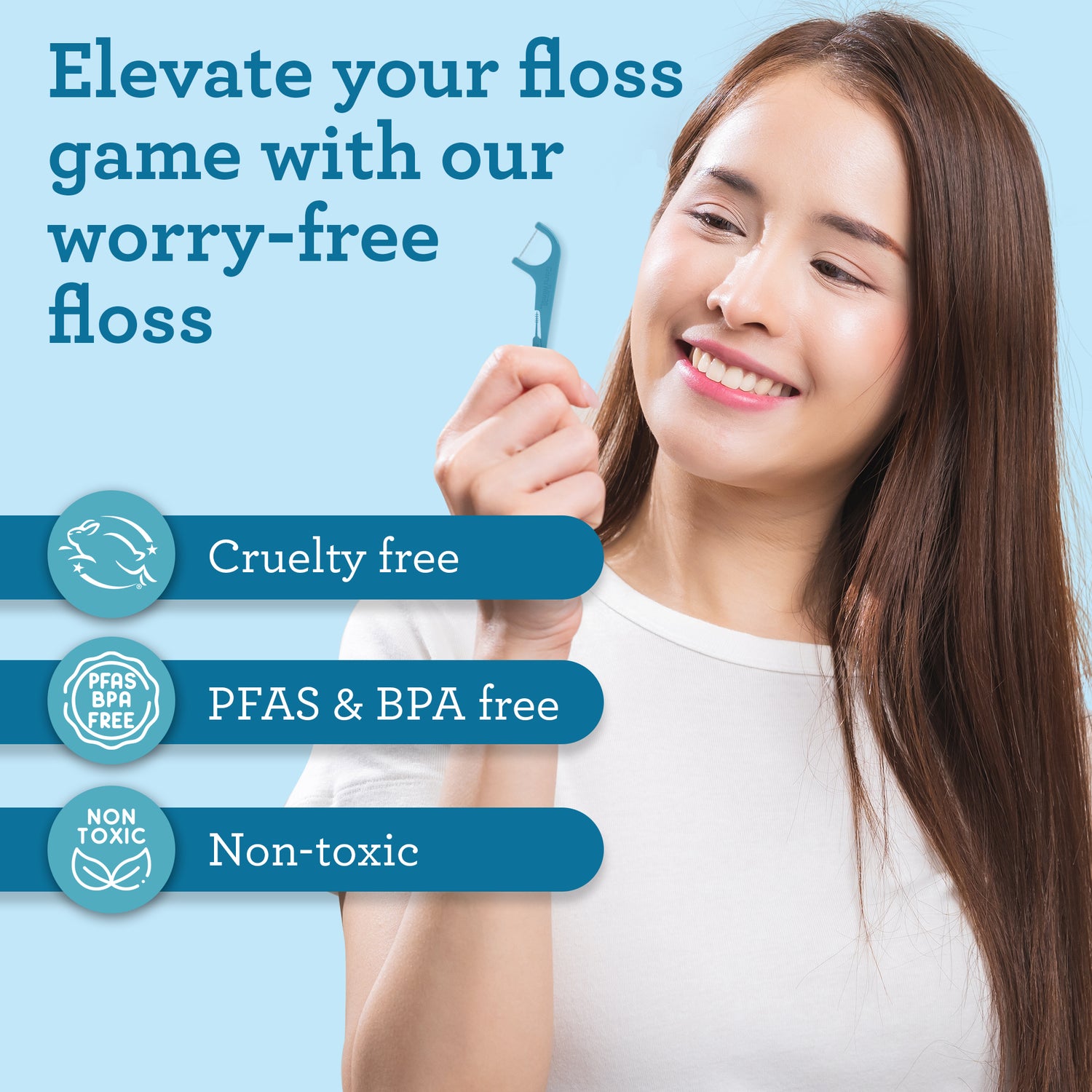 Quad Clean Floss Picks 4-in-1 - 50 ct